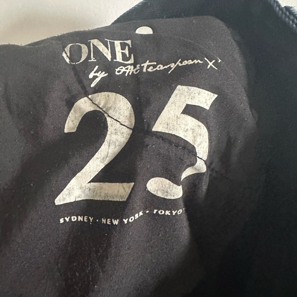 One by One Teaspoon Black Distressed Low Waist Short Rise Rigid Skinny Leg Jean - Picture 9 of 11